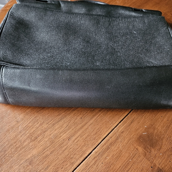 BRAUNE BUFFEL mens leather briefcase black chrome Germany buisness casual bag - Picture 10 of 13